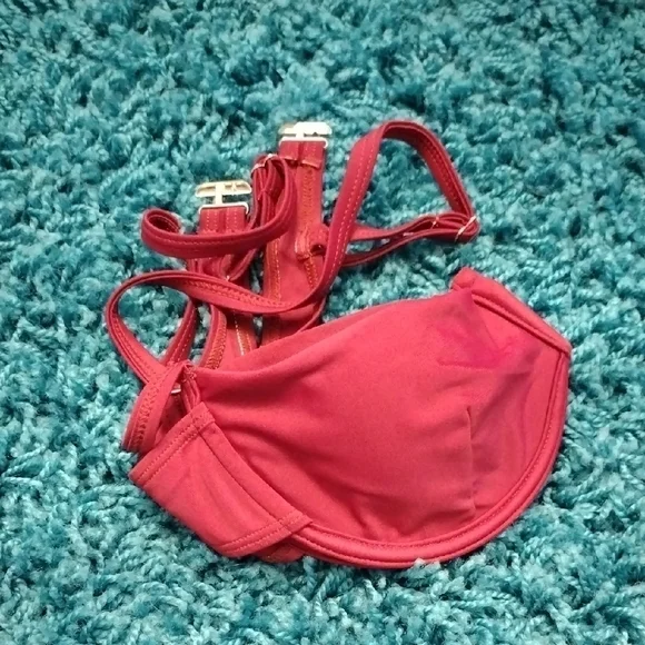 New Burgundy 2 Piece Bikini - Picture 2 of 5